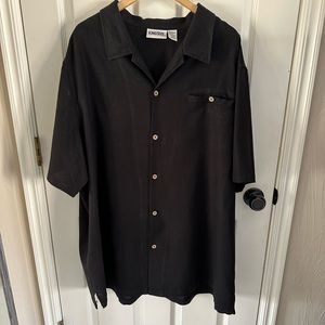 Kingsize Men’s Short-Sleeved Casual Shirt in Black - Perfect for Summer